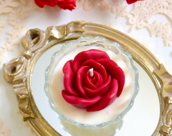 Enchanted Rose Garden Soy Candle - Floral Scented - Vintage Candle - Coquette Candle - Valentine's Day Decor - Gifts For Her