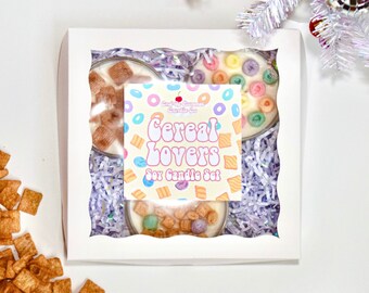 Cereal Bowl Soy Candle Gift Set - 100% Soy Wax - Phthalate Free - Handcrafted Cereal Inspired Candles - Novelty Candles - Food Candles