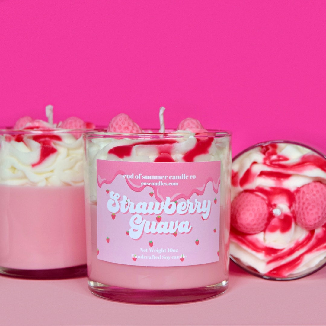 Strawberry Guava Soy Candle Paraben/phthalate Free Fragrance 100 Soy