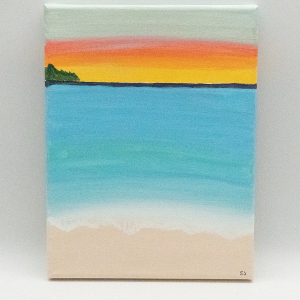 Acrylic Beach Landscape Painting