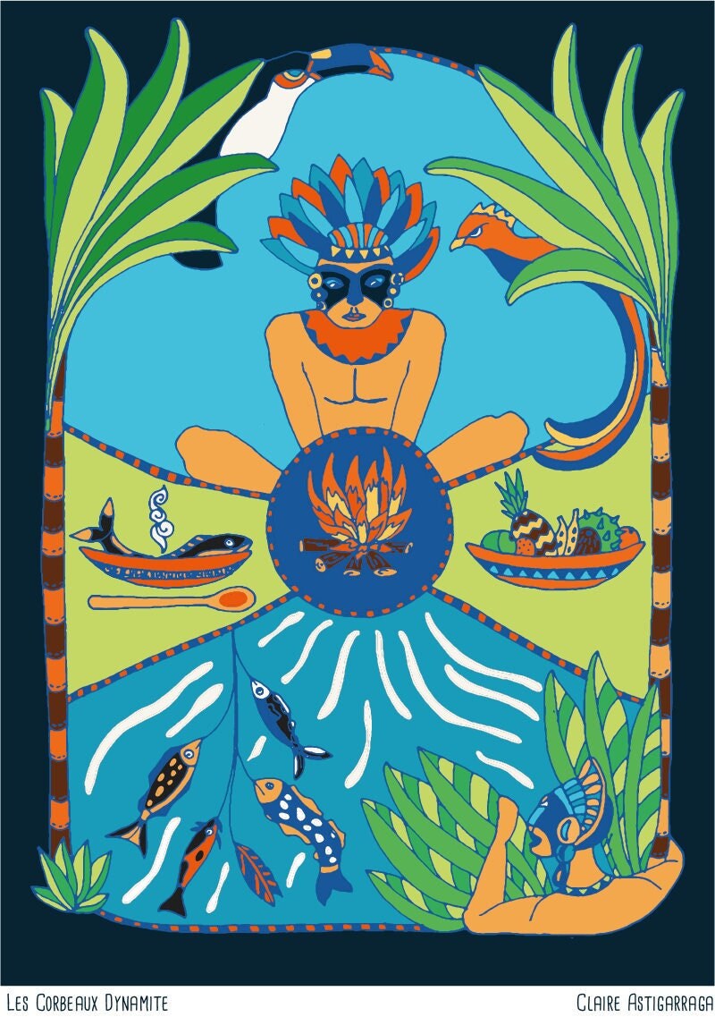 Carte A5 Hommes Fleuves