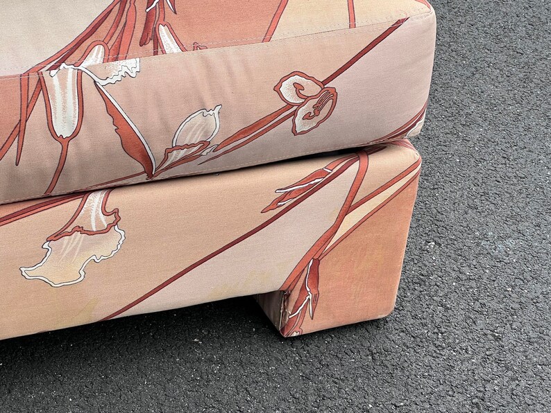 Postmodern Floral Pattern Loveseats by Parsons Etsy