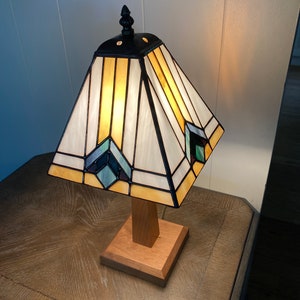 Prairie Style Stained Glass Lamp - Small