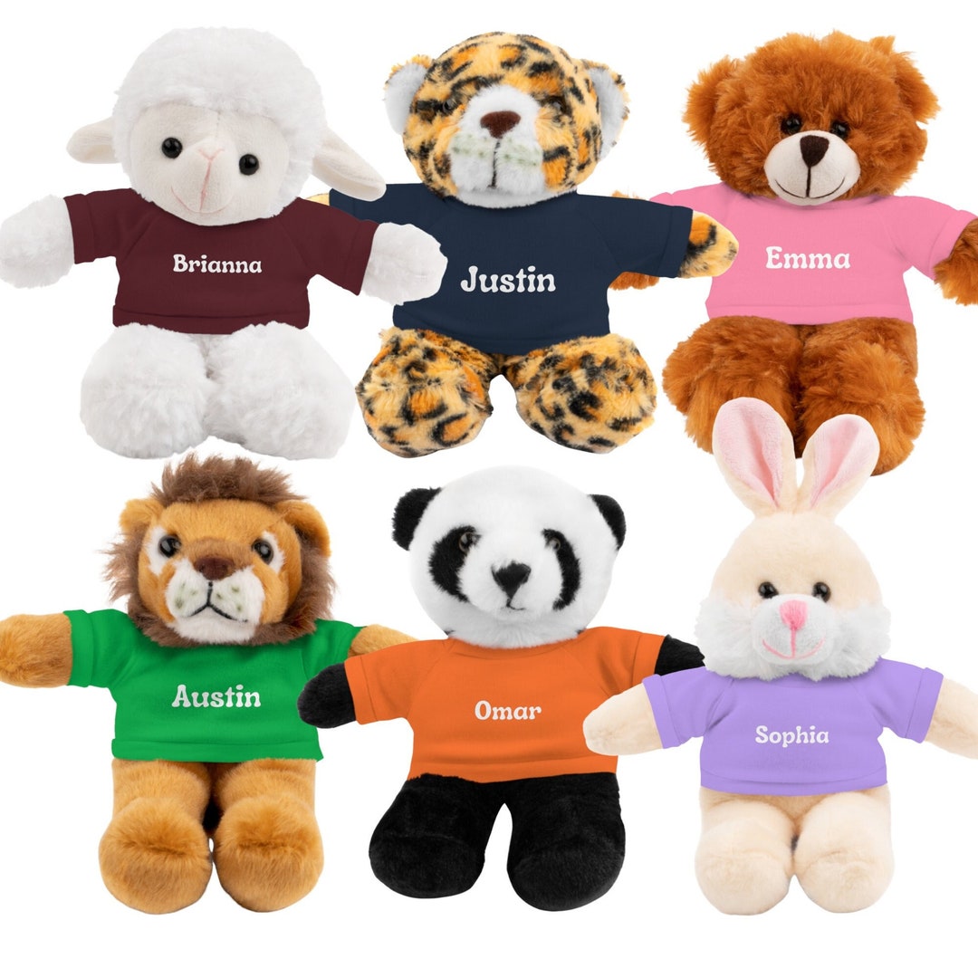 Custom Stuffed Animal With Name Personalized Plush Toy Customizable