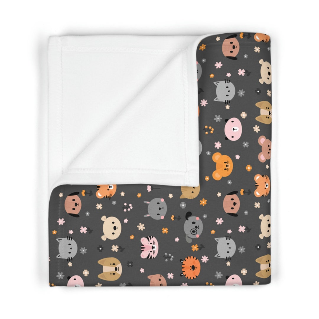 Cute Baby Animals Blanket Soft Fleece Baby Blanket Cute Etsy