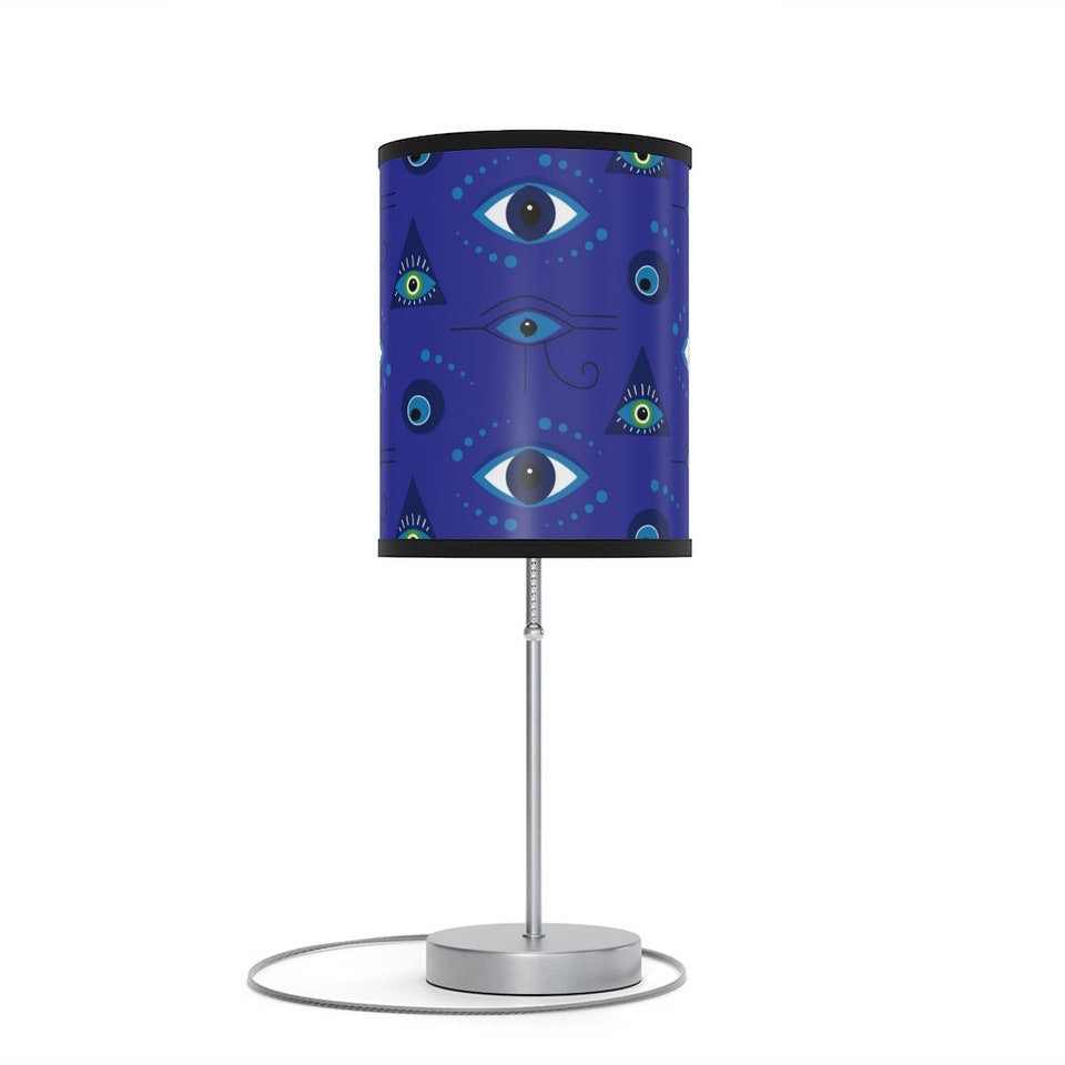 Evil Eye Lamp on a Stand, Evil Eye Lamp, Blue Evil Eye Stand Lamp