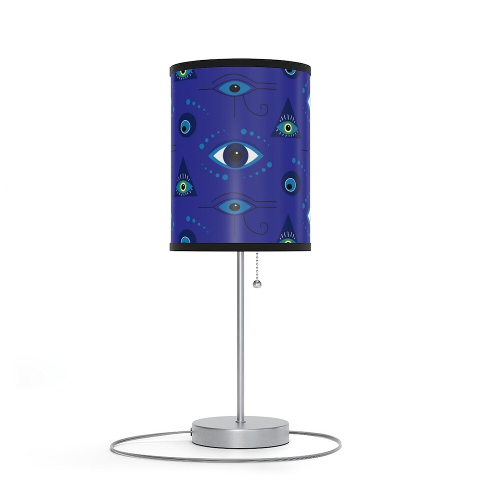 Evil Eye Lamp on a Stand, Evil Eye Lamp, Blue Evil Eye Stand Lamp