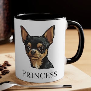 Personalized Chihuahua Mug Custom Dog Name Coffee Mug Cute Chihuahua Gift for Dog Lovers Chihuahua Mom Mug Pet Owner Gift Idea