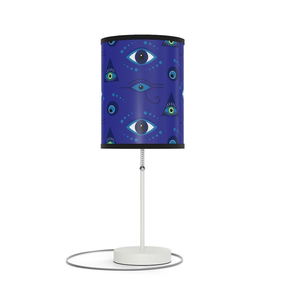 Evil Eye Lamp on a Stand, Evil Eye Lamp, Blue Evil Eye Stand Lamp