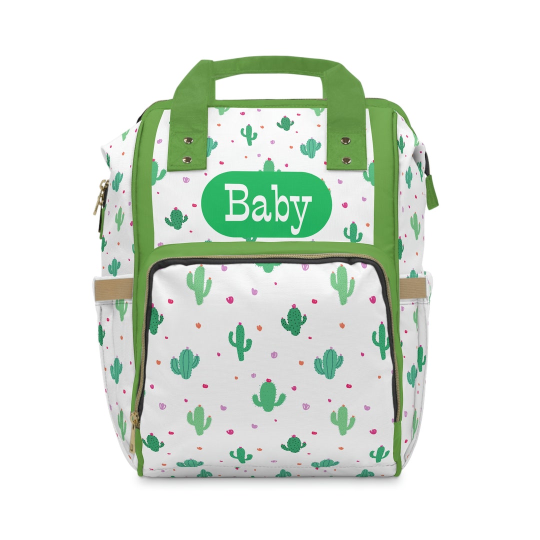 Personalized Cactus Diaper Bag Custom Baby Name Diaper Bag Cactus