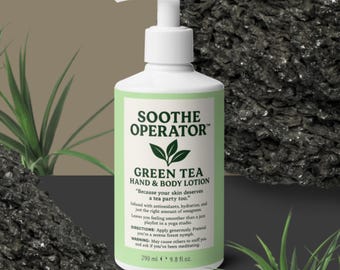 Green Tea Lotion Soothe Operator Green Tea Organic Lotion for Zen Skin & Lotion Hilarious Hydration Natural and Organic Lotion 9.8 fl oz