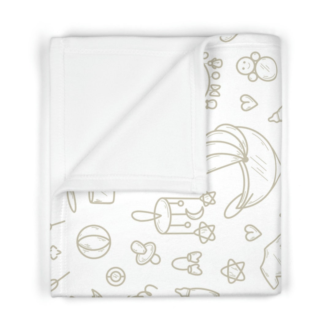 Natural Beige Baby Themed Soft Fleece Baby Blanket Cozy and Etsy