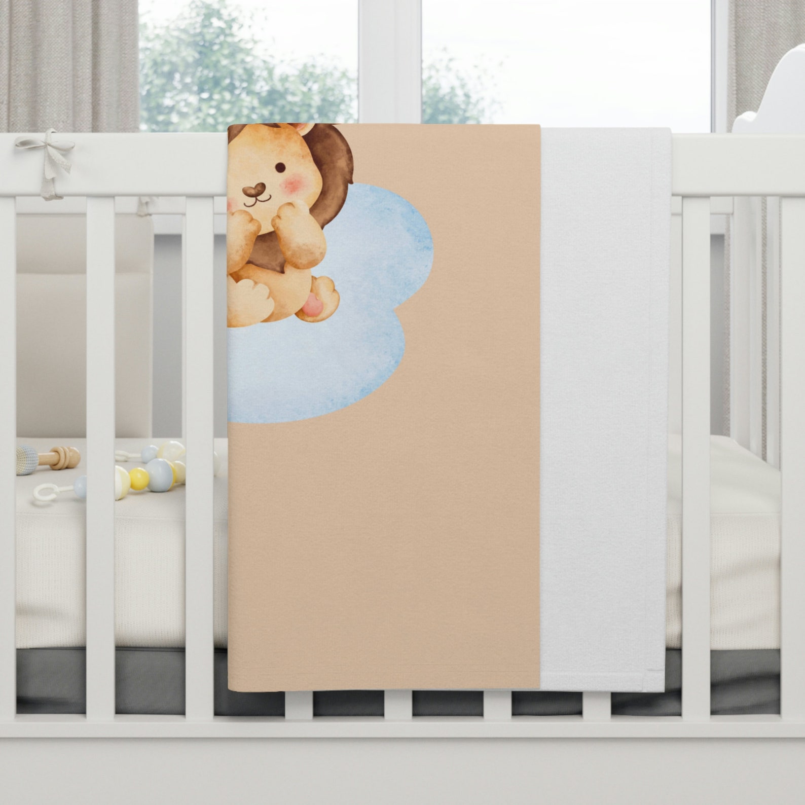 Safari Animals Soft Fleece Baby Blanket Cozy Jungle Nursery Decor Baby