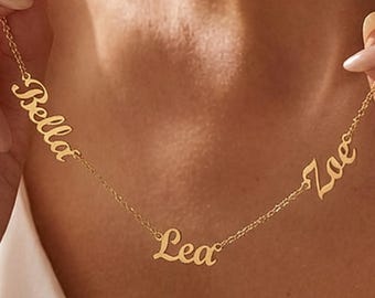Personalized Name Necklace Gift for Her Custom Gift with Multiple Names