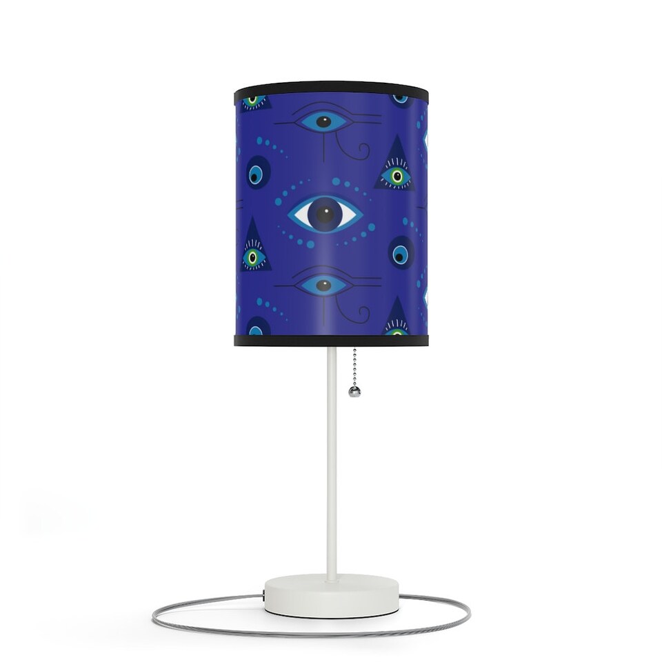 Evil Eye Lamp on a Stand, Evil Eye Lamp, Blue Evil Eye Stand Lamp