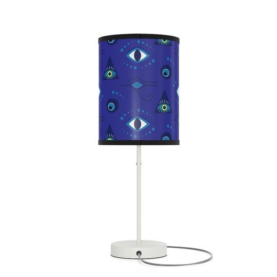 Evil Eye Lamp on a Stand, Evil Eye Lamp, Blue Evil Eye Stand Lamp