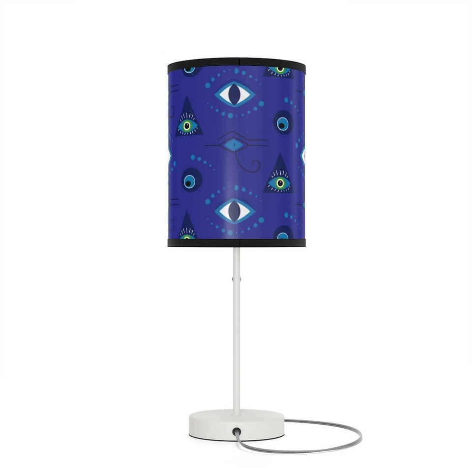 Evil Eye Lamp on a Stand, Evil Eye Lamp, Blue Evil Eye Stand Lamp