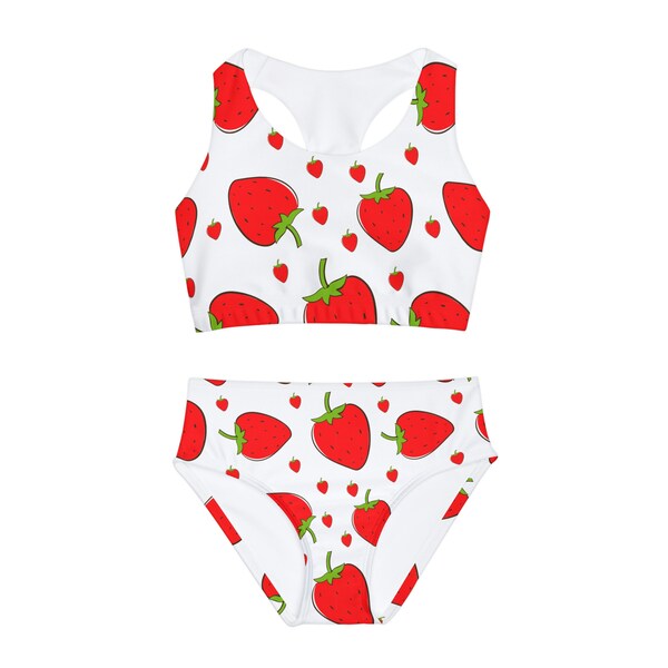 Toddler Cross Back Strawberry One-Piece Swimsuit (1-5y) - 2 Colors