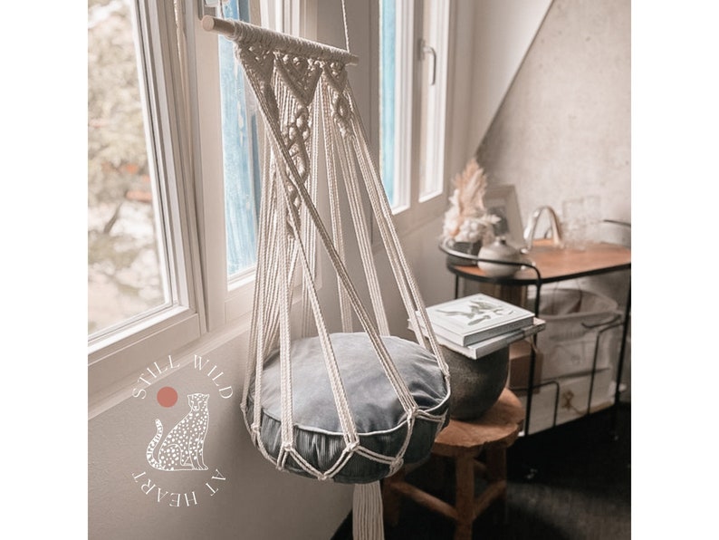 XXL Macramé Cat Bed Cat Hammock for Big Cats Boho Hanging Etsy