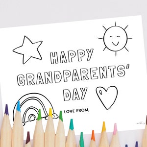 Día de los Abuelos / Colorea fuera de las líneas / ¡Abuela y Abuelo! 9 páginas divertidas / Imprime en casa / ACTIVIDAD IMPRIMIBLE / Regalo familiar de recuerdo