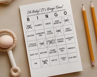 Baby Shower Bingo Game: Gender Neutral Printable Activity (PDF Download)