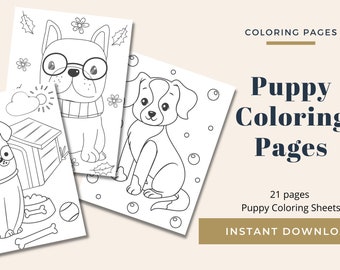 Afdrukbare puppykleurplaten