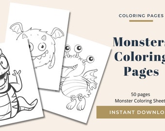 Afdrukbare monsterkleurplaten