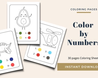 Kleur op nummer kleurplaten