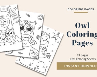 Afdrukbare uil kleurplaten