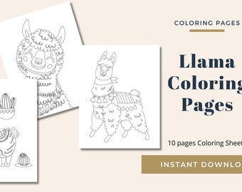 Afdrukbare lama kleurplaten