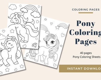 Afdrukbare pony-kleurplaten