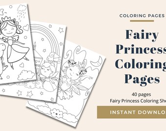 Afdrukbare sprookjesprinses kleurplaten