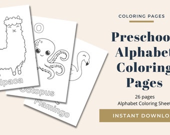 Afdrukbare alfabet kleurplaten