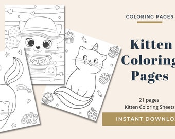 Afdrukbare kittenkleurplaten