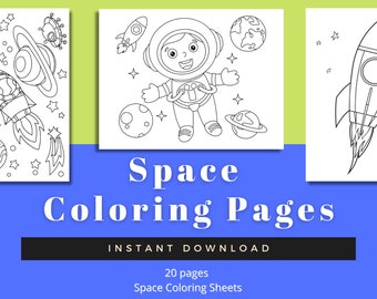 Afdrukbare kleurplaten voor de ruimte