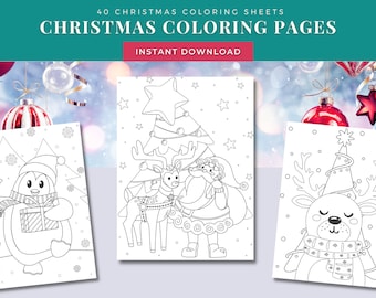 Afdrukbare kerstkleurplaten