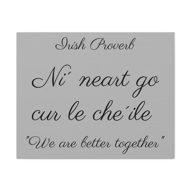 Irish Proverb Gaelic With Translation Canvas Wall Art Etsy
