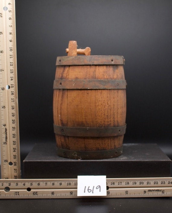 Antique Wooden Barrel With Spigot 1619 Etsy