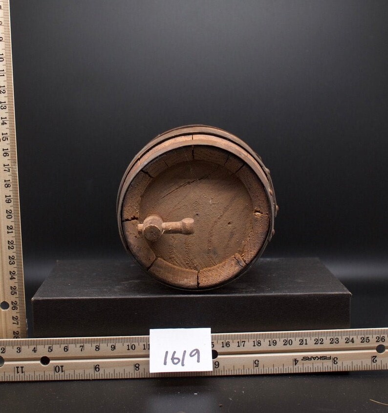 Antique Wooden Barrel With Spigot 1619 Etsy
