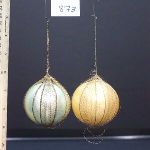 2er Set - Handgefertigte Custom Art Design Glas Weihnachtsornamente [873]
