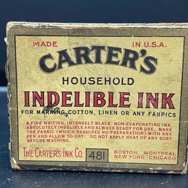 Antique Carter's Indelible Ink Pad in Original Box [769]