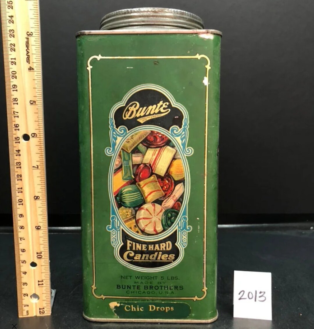 Antique Bunte Fine Hard Candies 5 Pound Tin 2013 Etsy