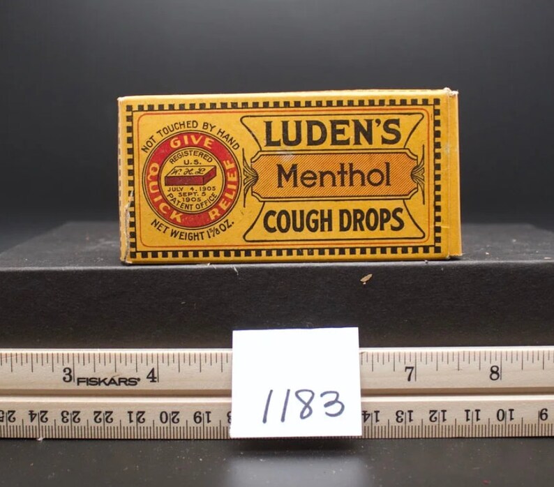 Vintage Luden's Menthol Cough Drops Box 1183 Etsy