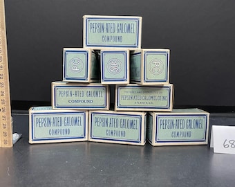 Vintage Pepsin-ated Calomel Compound Box with Contents intact (682)