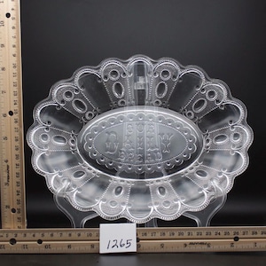 Vintage EAPG Glass &quot;Our Daily Bread&quot; Serving Dish (1265)