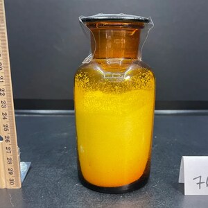 Antique Brown Glass Medical Bottle with Original Glass Stopper [761]