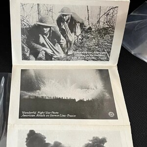 Antique Original WW1 Battlefields of France Souvenir Folding Postcard [3226]