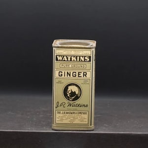 Antique Watkins Ground Ginger 3.25 Ounce Spice Tin [1389]