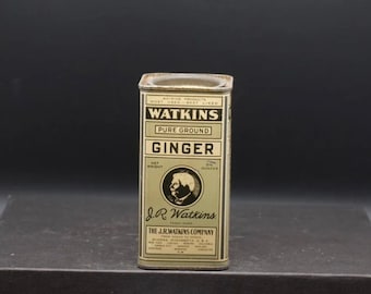 Antike Watkins gemahlener Ingwer 3,25 Unze Gewürzdose [1389]