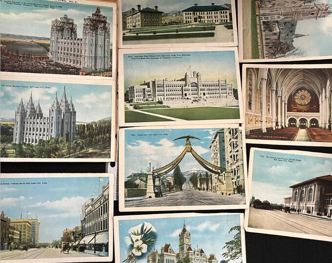 Vintage Original Salt Lake City Souvenir Folding Postcard [3193] - Etsy